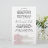 Elegant Red Rose Wedding Program Insert - Half - H (Staand voorkant)