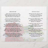 Elegant Red Rose Wedding Program Insert - Volledig (Voorkant)