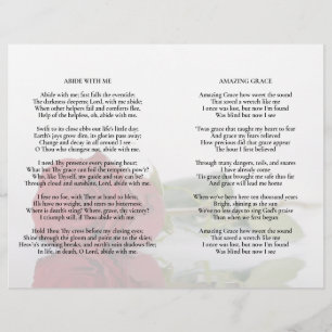 Elegant Red Rose Wedding Program Insert - Volledig