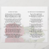 Elegant Red Rose Wedding Program Insert - Volledig (Achterkant)