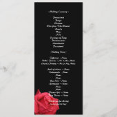 Elegant Red Rose Wedding Programs Programmakaart (Achterkant)