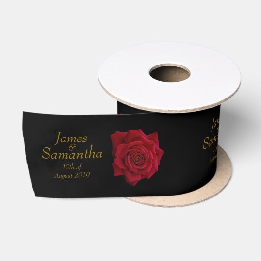 Elegant Red Rose - Wedding Satijnen Lint (Spoel)
