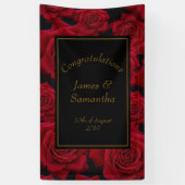 Elegant Red Rose - Wedding Spandoek (Verticaal)