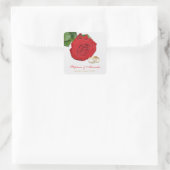 Elegant Red Rose Wedding Stickers (Tas)