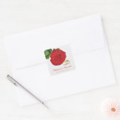 Elegant Red Rose Wedding Stickers (Envelop)