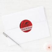 Elegant Red Rose Wedding Stickers (Envelop)
