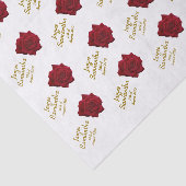 Elegant Red Rose - Wedding Tissuepapier (Detail)