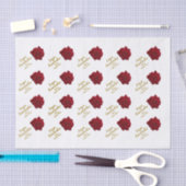 Elegant Red Rose - Wedding Tissuepapier (Craft)