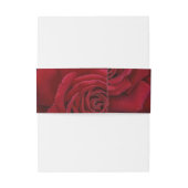Elegant Red Rose - Wedding Uitnodigingen Wikkel (Achterkant Voorbeeld)