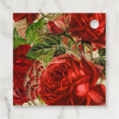 Elegant  Red Roses 16e verjaardag Dank je wel Bedankjes Labels (Achterkant)