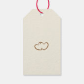 Elegant Red Roses and Gold Frame Cream Wedding Cadeaulabel (Achterkant)