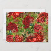 Elegant Red Roses Birthday Hartelijk dank Bedankkaart (Achterkant)