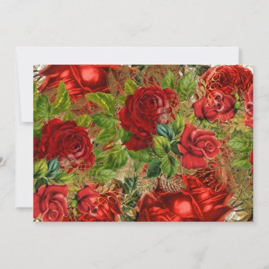 Elegant  Red Roses Birthday Hartelijk dank Bedankkaart (Achterkant)