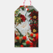 Elegant red roses bloesems floral Weddenschap Cadeaulabel (Achterkant)