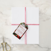 Elegant red roses bloesems floral Weddenschap Cadeaulabel (Met Touw)