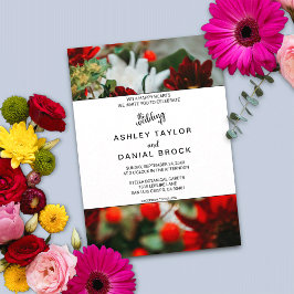 Elegant red roses bloesems floral Weddenschap Kaart