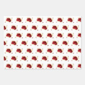 Elegant Red Roses Butterfly Gold Inpakpapier Vel (Voorkant 3)