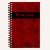 Elegant Red Roses Diary Notitieboek (Voorkant)