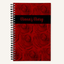 Elegant Red Roses Diary Notitieboek