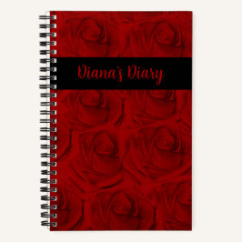 Elegant Red Roses Diary Notitieboek