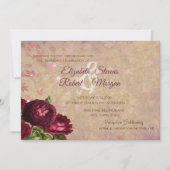 Elegant Red Roses die bladeren afwerpen Kaart (Voorkant)