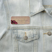 Elegant Red Roses die bladeren afwerpen Naamplaatje (In situ)