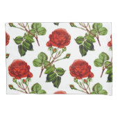 Elegant Red Roses Floral Flowers Patroon | Kussensloop (Voorkant-Links)