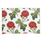 Elegant Red Roses Floral Flowers Patroon | Kussensloop (Voorkant-Rechts)