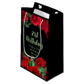 Elegant Red Roses Flowers Birthday Party Klein Cadeauzakje (Voorkant Gekanteld)