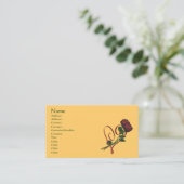 Elegant Red Roses Heart Visitekaartje (Staand voorkant)