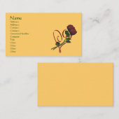 Elegant Red Roses Heart Visitekaartje (Voorkant / Achterkant)