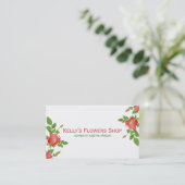 Elegant Red Roses Illustration Floral Design Visitekaartje (Staand voorkant)