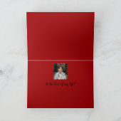 Elegant Red Roses & Inside Photo Valentijnsdag Feestdagen Kaart (Binnen)