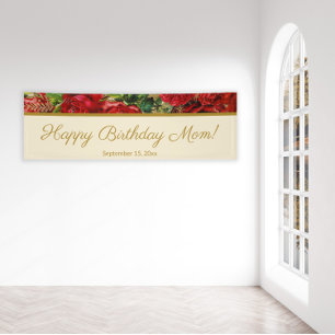 Elegant  Red Roses Moederdag Spandoek