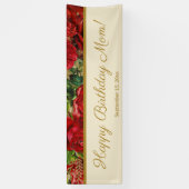 Elegant  Red Roses Moederdag Spandoek (Verticaal)