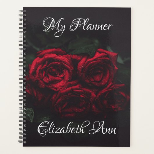 Elegant Red Roses Planner (Voorkant)