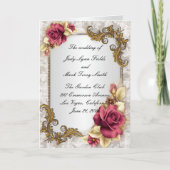 Elegant Red Roses Program Kaart (Voorkant)