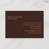 Elegant Red Roses Spa Therapist Visitekaartje (Achterkant)