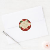 Elegant  Red Roses Sweet 16 Ronde Sticker (Envelop)
