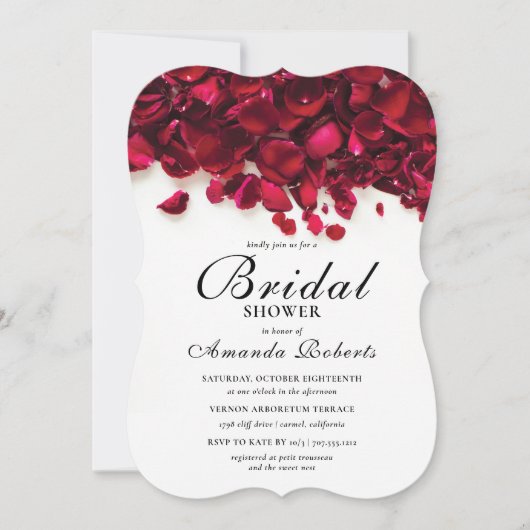 Elegant Red Roses Vrijgezellenfeest Kaart (Voorkant)