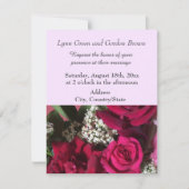 Elegant Red Roses Wedding Invitation Kaart (Voorkant)