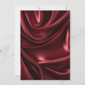 Elegant Red Satin Gala Fondsenwerving Event Party Kaart (Achterkant)