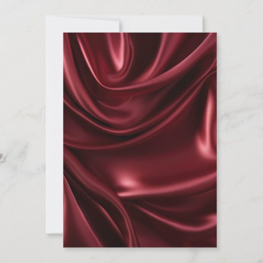 Elegant Red Satin Gala Fondsenwerving Event Party Kaart (Achterkant)