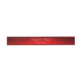 Elegant Red Satin Ribbon Aangepast lint Uitnodigingen Wikkel (Vlak)
