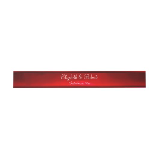 Elegant Red Satin Ribbon Aangepast lint Uitnodigingen Wikkel (Vlak)