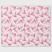 Elegant Red Script Love Holiday Cadeaupapier (Vlak)