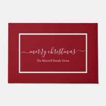 Elegant red script naam mary kerry kermas