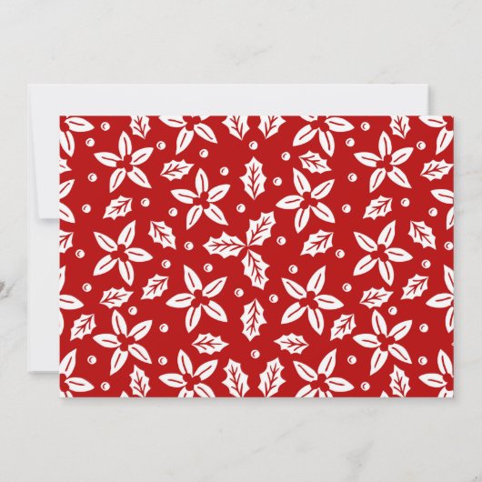 Elegant Red Script Photo Merry Kerstry Feestdagenkaart (Achterkant)