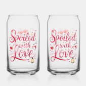 Elegant Red Script with Champagne Blikvorm Glas (Voorkant)
