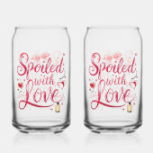 Elegant Red Script with Champagne Blikvorm Glas (Achterkant)